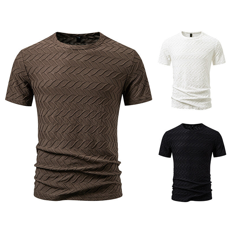 Herren texturiertes kurzarm t-shirt Drune