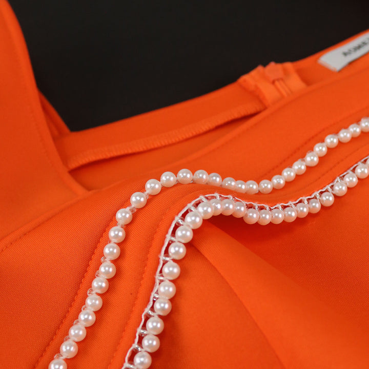 Damen Elegantes Maxikleid mit Puffärmeln und funkelnden Akzenten Drune