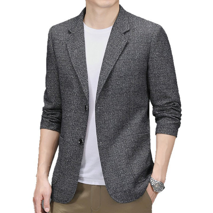 Herren moderne Blazerjacke mit strukturiertem Design Drune