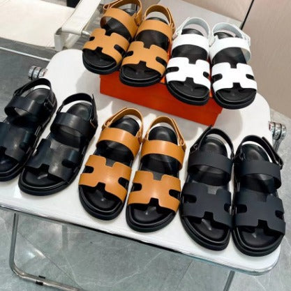 Damen Komfort Sandalen mit verstellbaren Riemen und gepolstertem Fußbett Drune