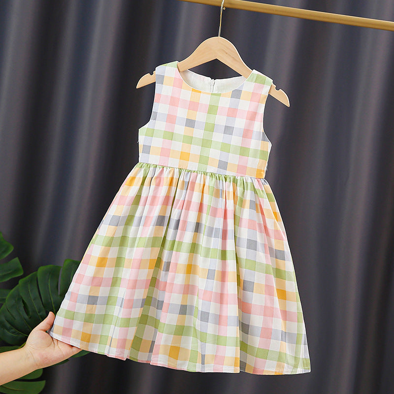 Mädchen Sommerkleid mit kariertem Design Drune