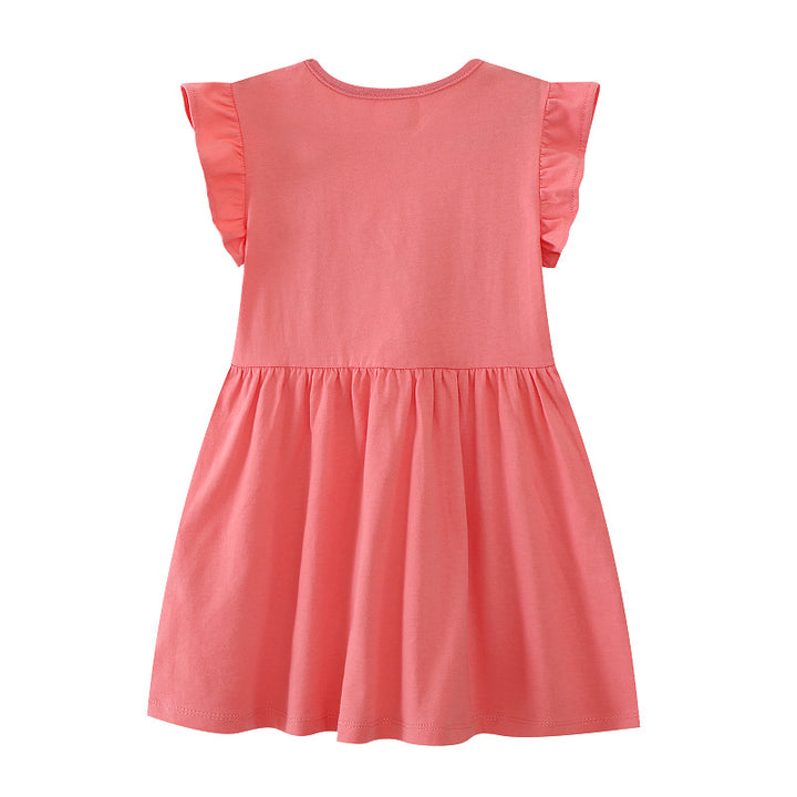 Mädchen Baumwollkleid mit verspieltem Tiermotiv Drune