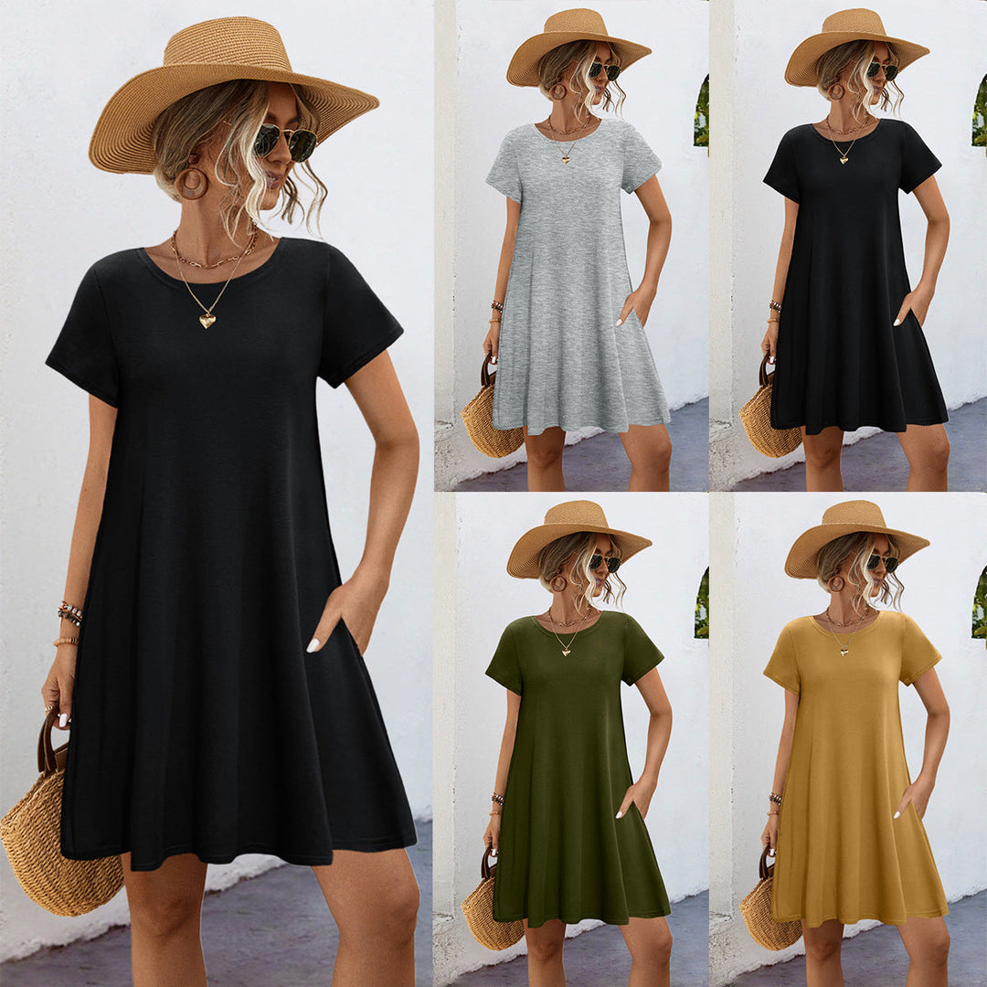 Damen Freizeitkleid mit praktischen Taschen und lockerem Schnitt Drune