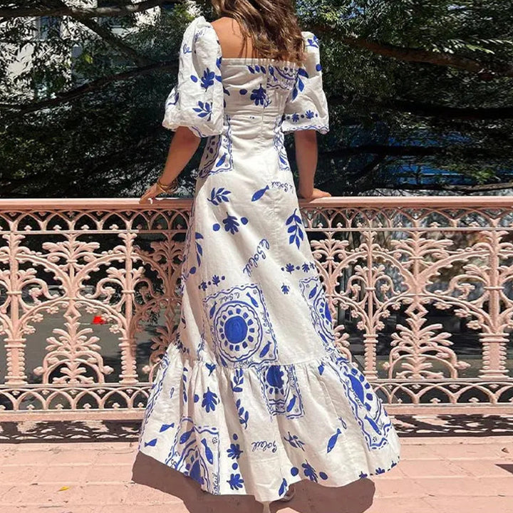 Damen Maxi-Kleid mit floralen Mustern Drune