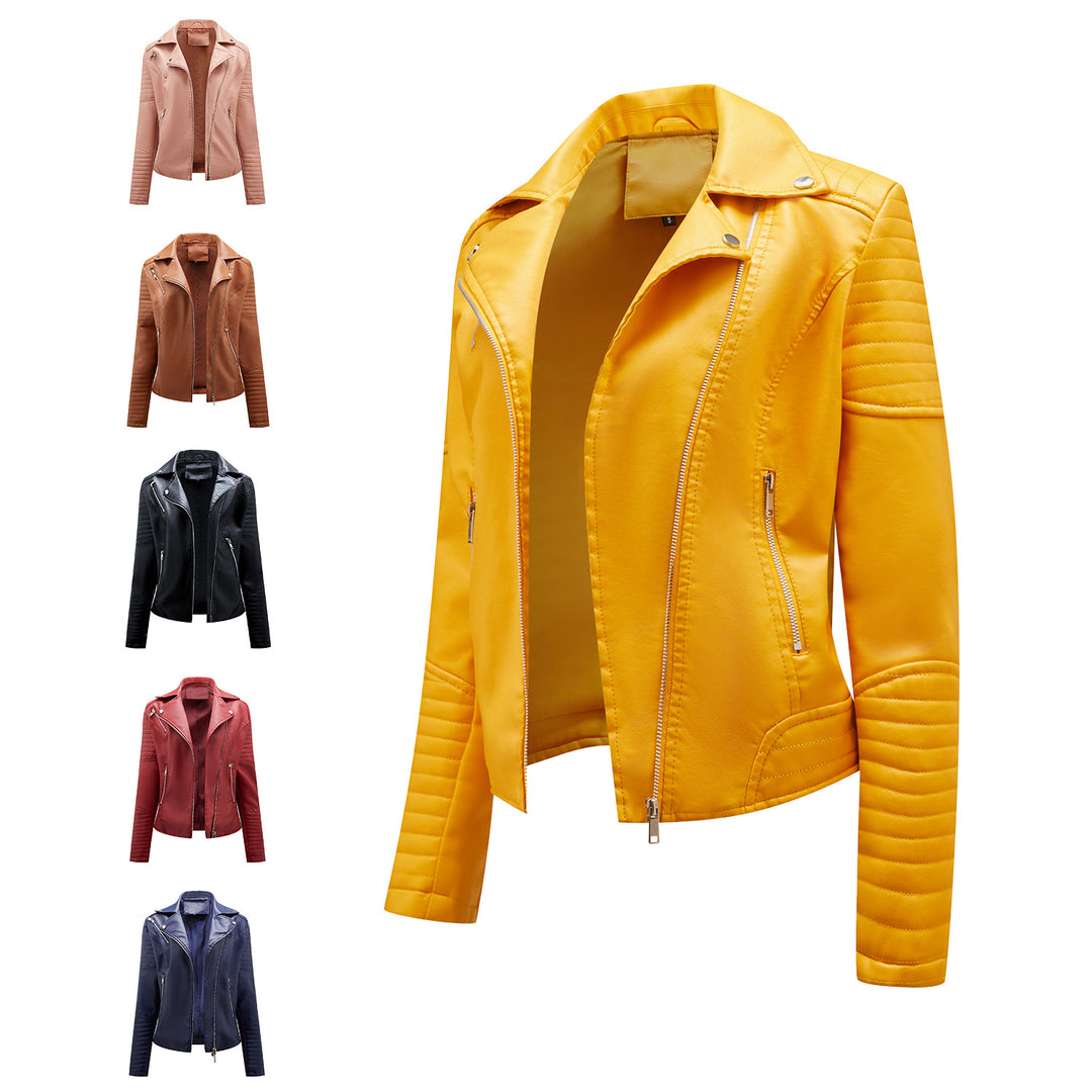Damen Bikerjacke mit modischen Steppdetails und asymmetrischem Reißverschluss Drune