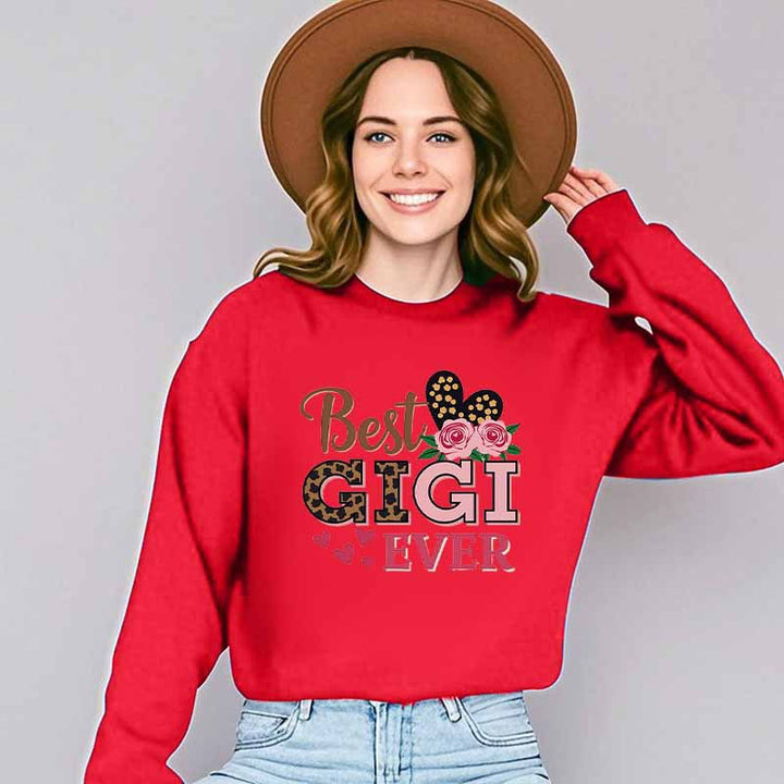 Damen Sweatshirt mit kreativem Gigi-Motiv Drune