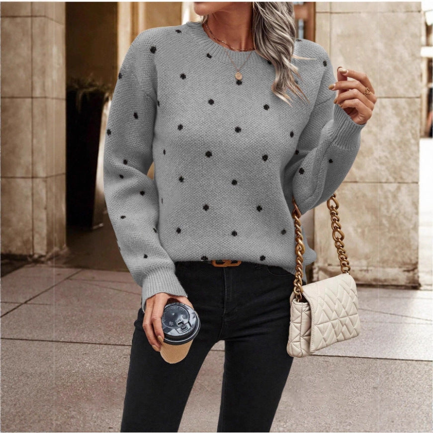 Damen Pullover mit verspieltem Muster und komfortablem Schnitt Drune