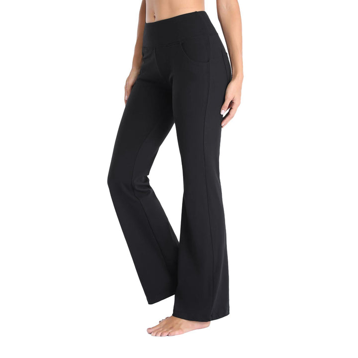 Damen Bequeme Bootcut-Hose mit elastischem Bund und funktionalen Taschen Drune