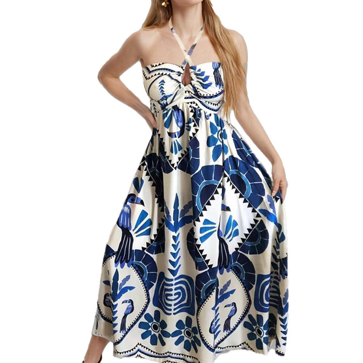 Damen Maxikleid mit verspieltem Muster Drune