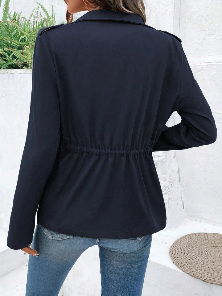 Damen Übergangsjacke mit praktischen Taschen und taillierbarem Kordelzug Drune