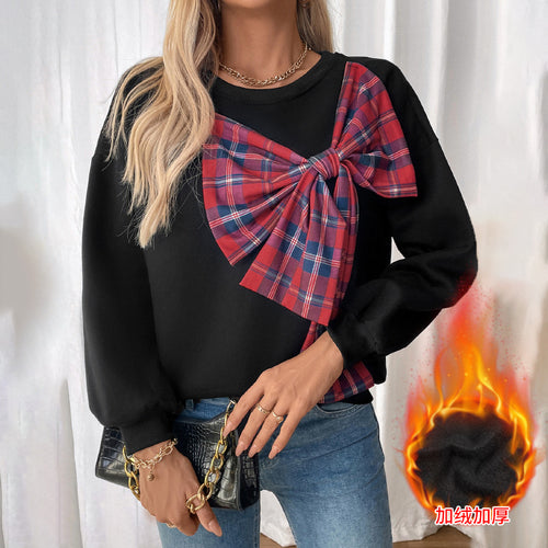 Damen modisches Sweatshirt mit künstlerischem Knoten-Design Drune