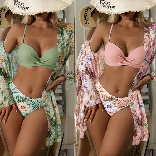 Damen Strandcover-Up mit floralem Muster Drune