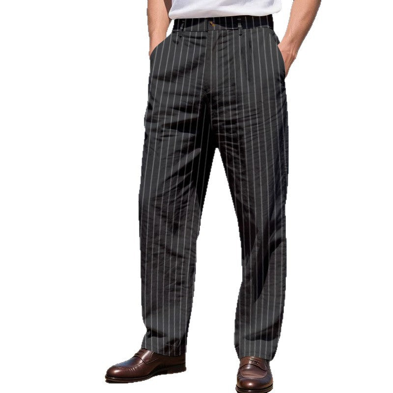 Herren elegante Streifen-Hose Drune