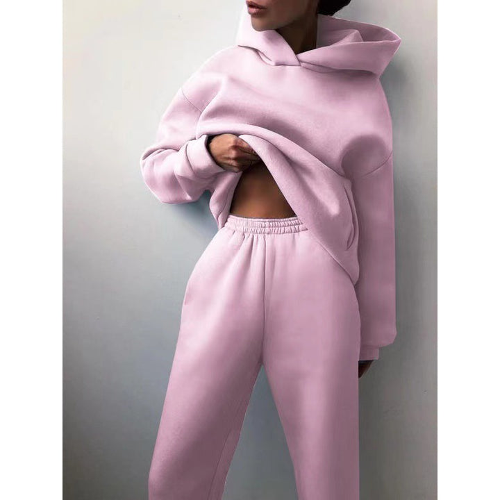 Damen Sportliches Hoodie und Jogginghose Set Drune