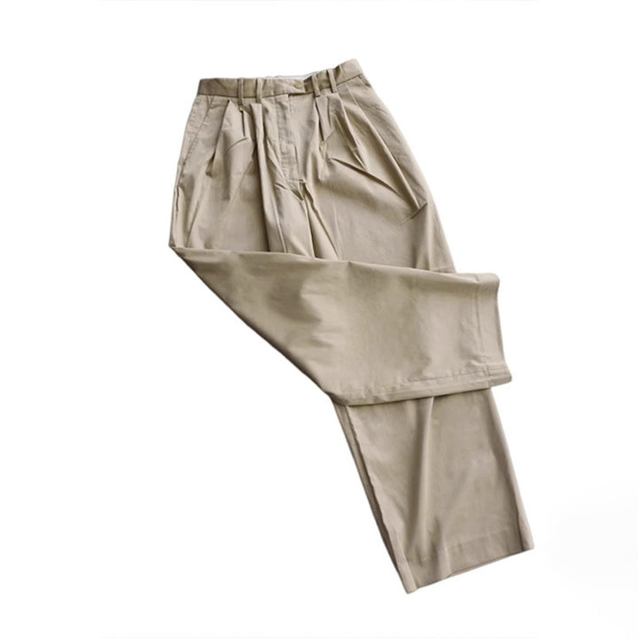 Damen Hoch geschnittene, weit geschnittene Stoffhose Drune