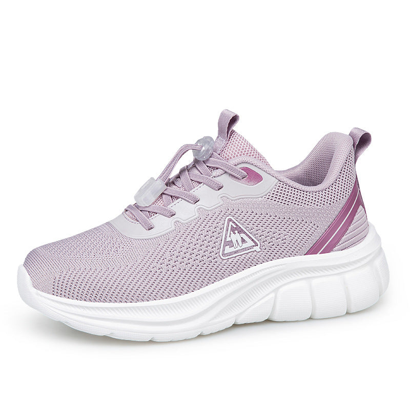 Damen nan leichter atmungsaktiver Strick-Walking-Sneaker mit Schnellzugverschluss und ergonomischer EVA-Dämpfung Drune