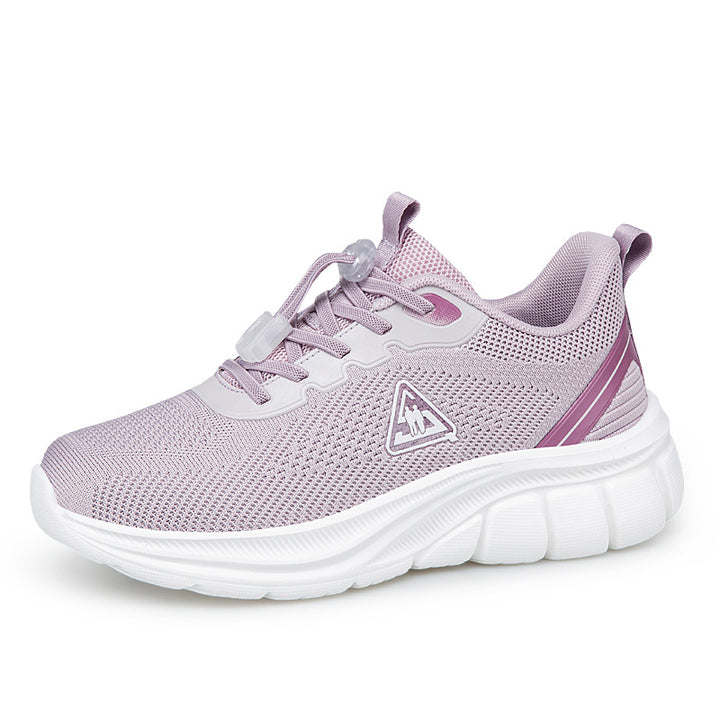 Damen nan leichter atmungsaktiver Strick-Walking-Sneaker mit Schnellzugverschluss und ergonomischer EVA-Dämpfung Drune