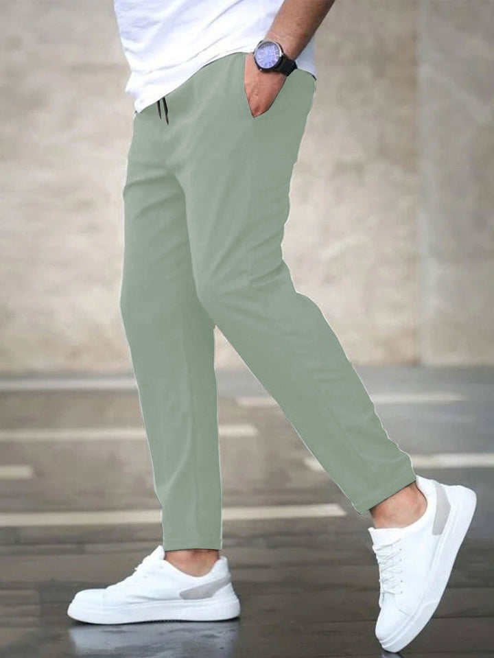 Herren lässige Freizeithose mit elastischem Bund und praktischen Taschen Drune