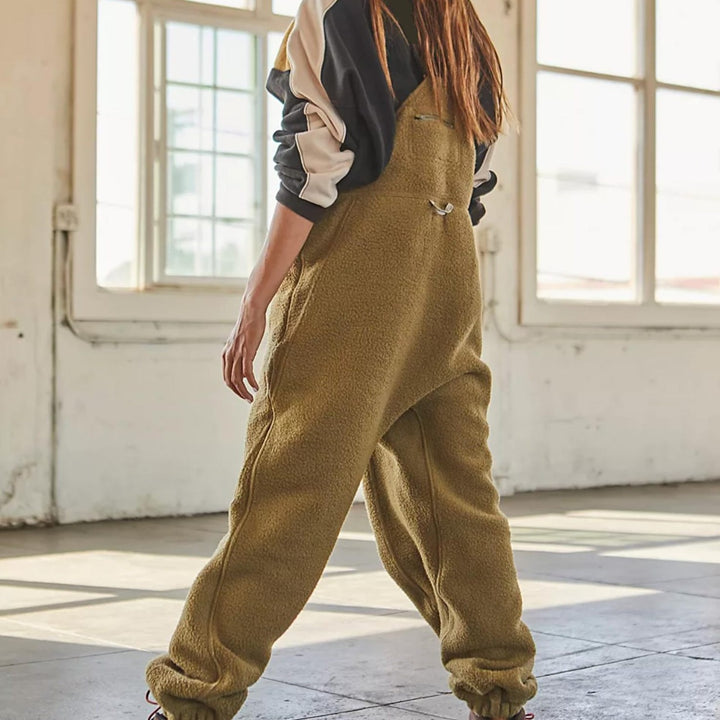 Damen Fleece-Latzhose mit praktischen Taschen und weicher Innenseite Drune