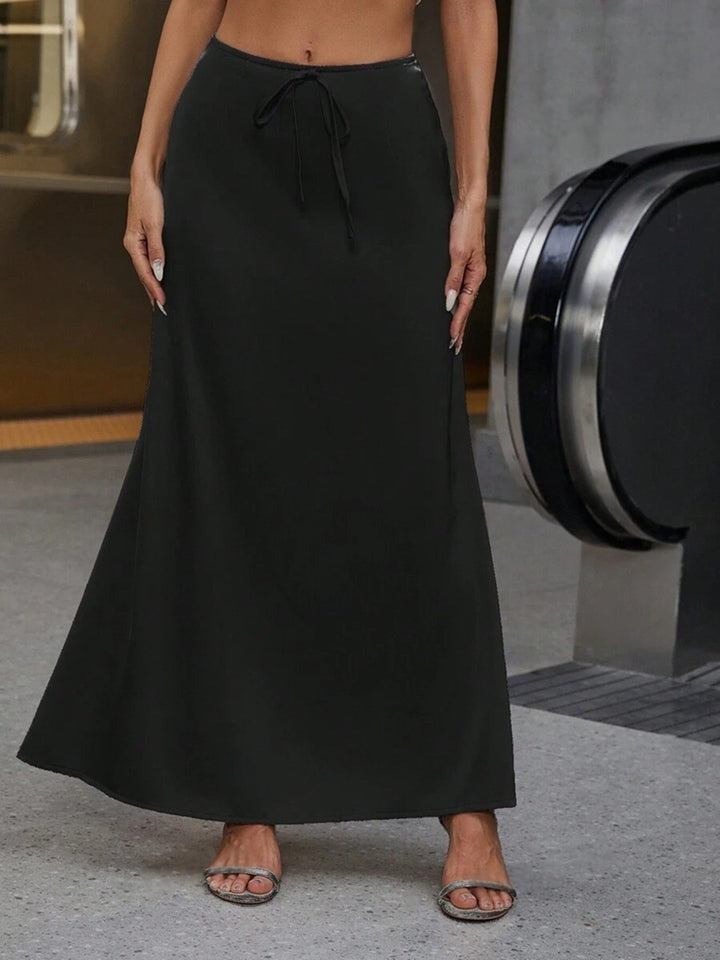 Damen Maxi-Rock mit lässiger Taillenkordel und elegantem Schnitt Drune