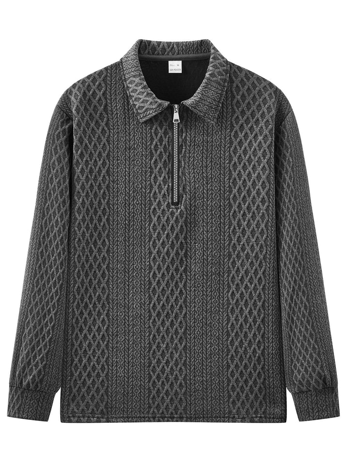 Herren Sweatshirt mit modischem Stehkragen und strukturiertem Design Drune