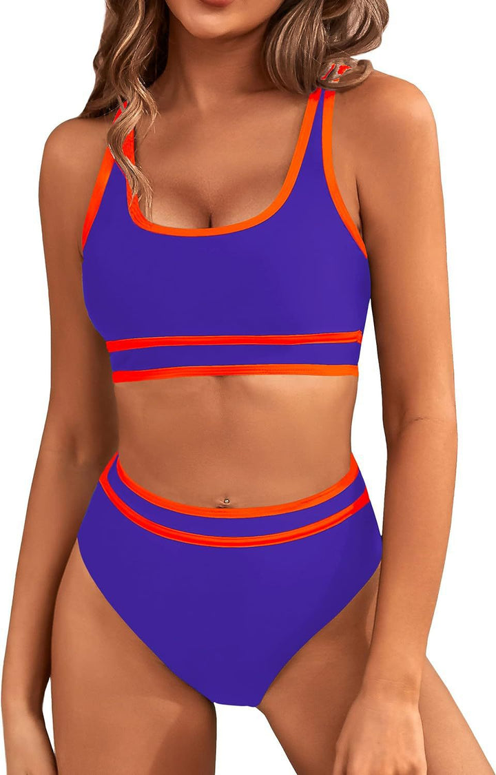 Damen Hochgeschnittener Sportbikini mit ergonomischem Design Drune