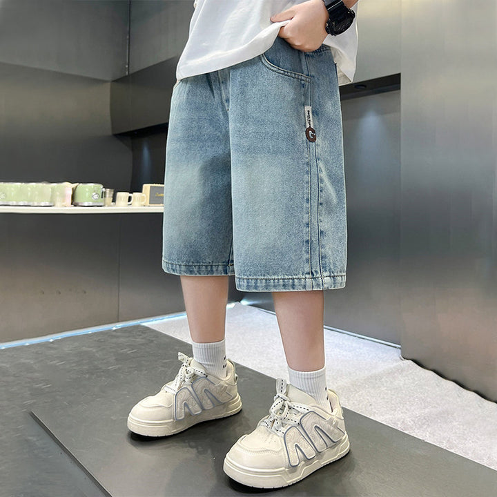 Jungen lässige Denim-Shorts mit praktischen Taschen Drune