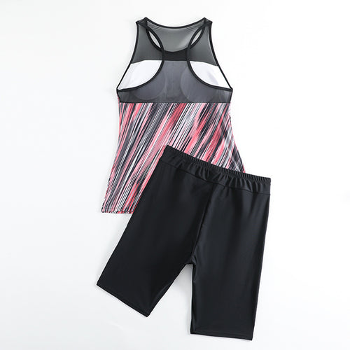 Damen Sportliches Tankini-Set mit atmungsaktivem Oberteil und bequemen Shorts Drune