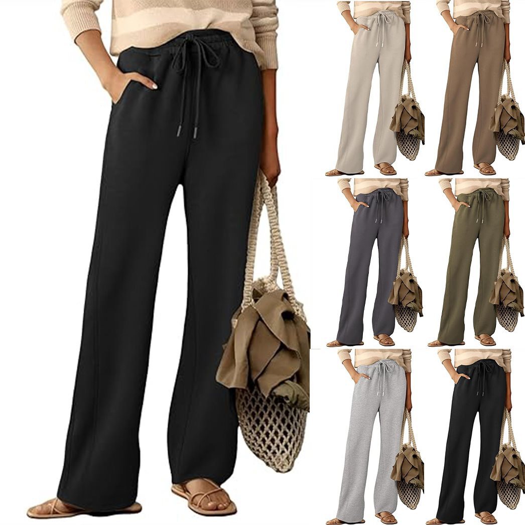Damen Bequeme und lässige Freizeithose mit elastischem Bund und seitlichen Taschen Drune