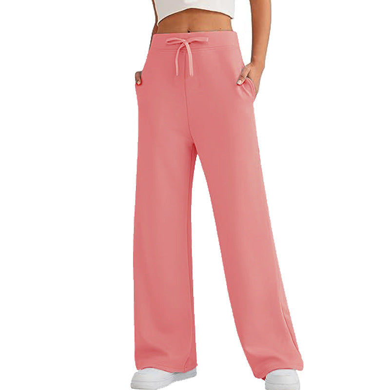 Damen weite Sporthose mit elastischem Bund und praktischen Taschen Drune