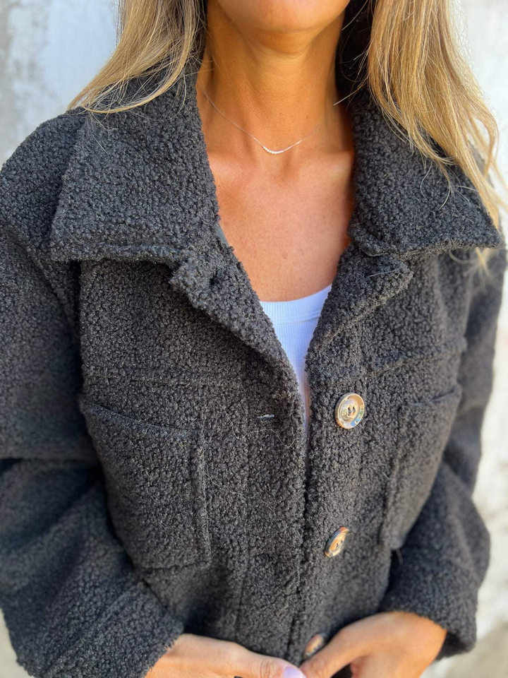 Drune | Damen Winter Teddy Mantel Langarm