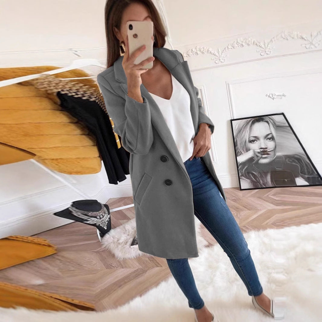 Damen Blazer im doppelten Knopfdesign Drune