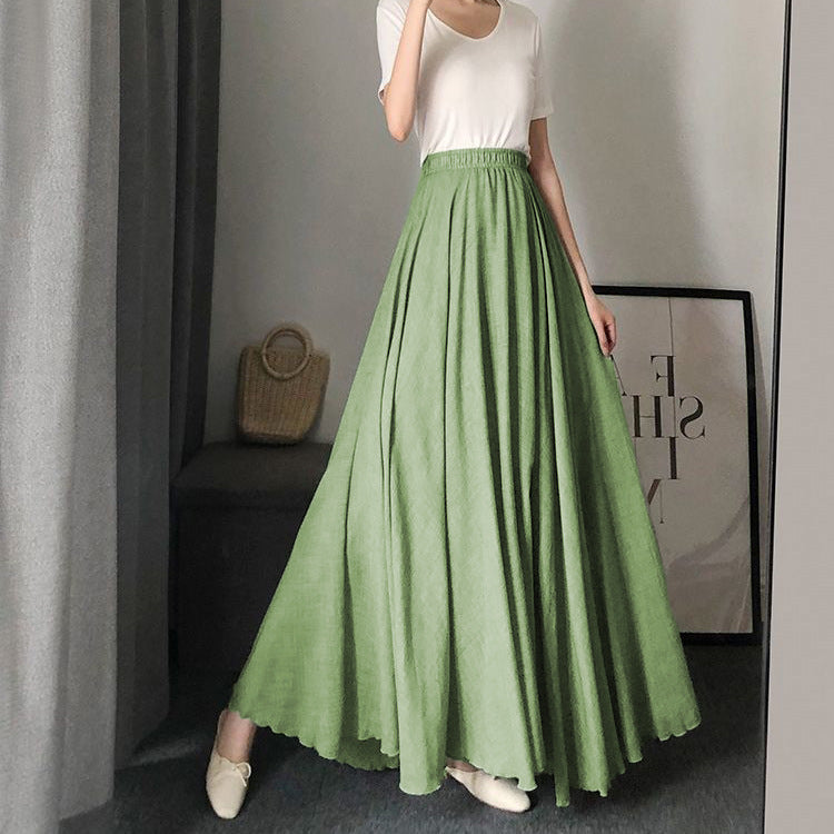 Damen Maxi-Rock mit elastischem Bund und weichem Stoff Drune