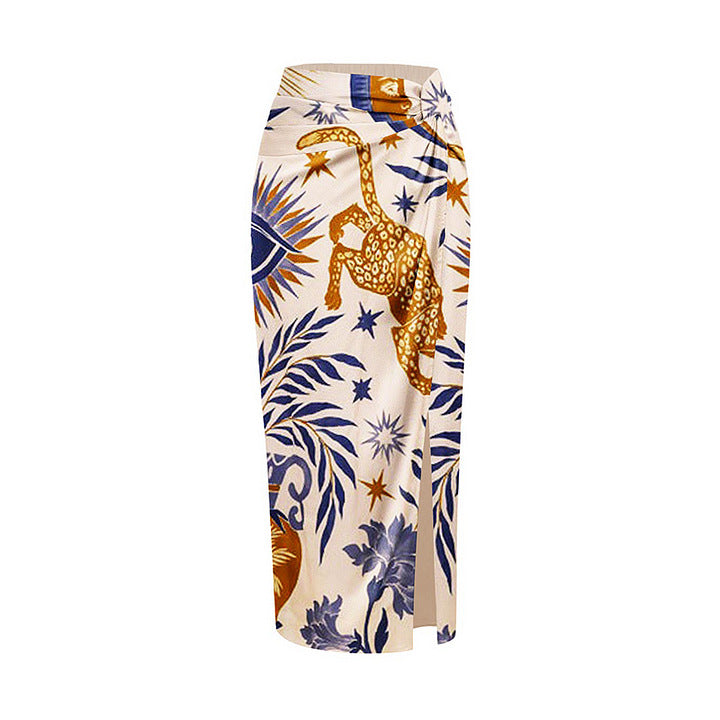 Damen Crop-Top und Maxi-Rock Set Drune