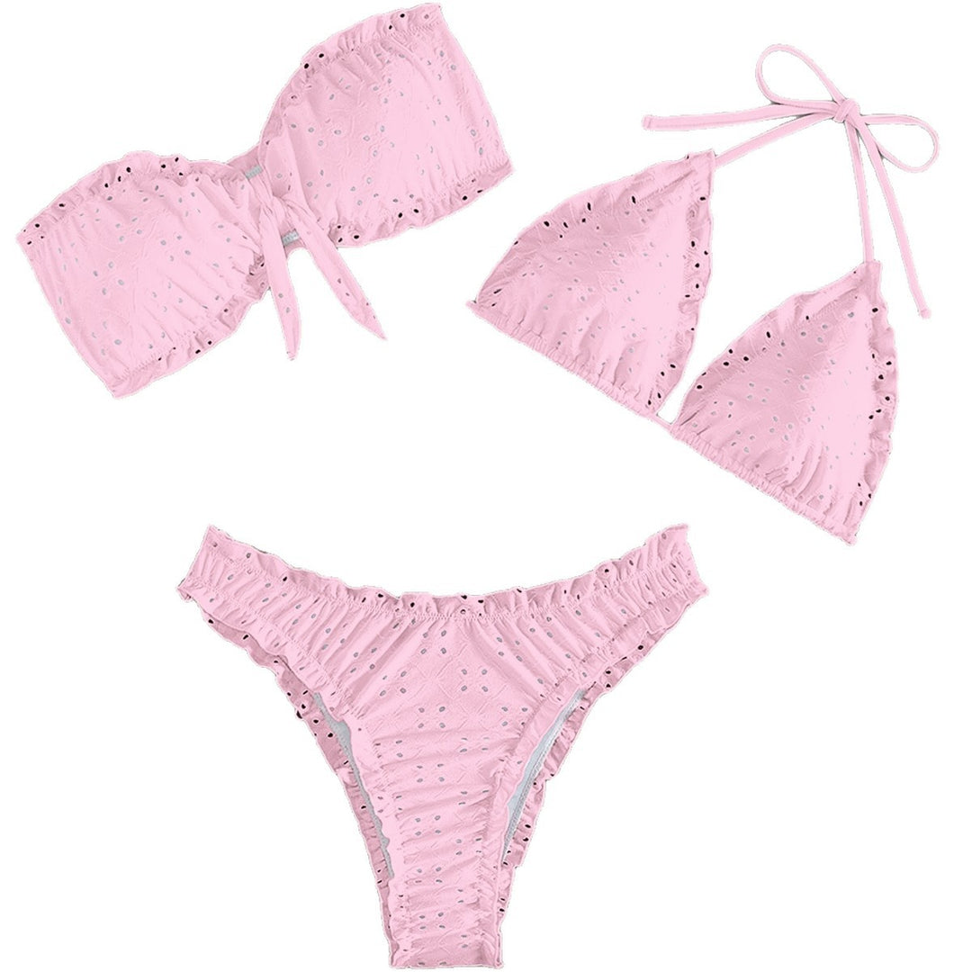 Damen Bandeau-Bikini mit verspieltem Rüschendesign Drune