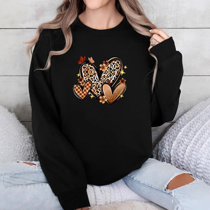 Damen Sweatshirt mit attraktiven Herzmotiven Drune