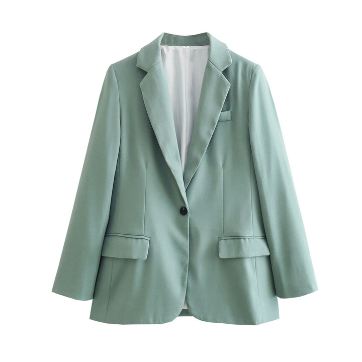 Damen elegante Blazerjacke mit modernem Schnitt und praktischen Taschen Drune