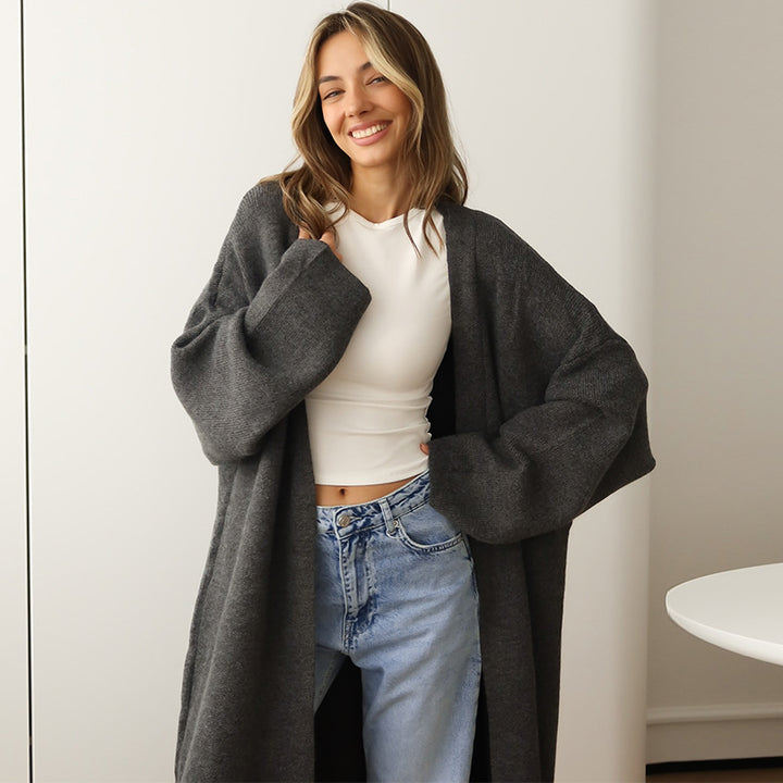 Damen Oversize-Strickmantel Drune