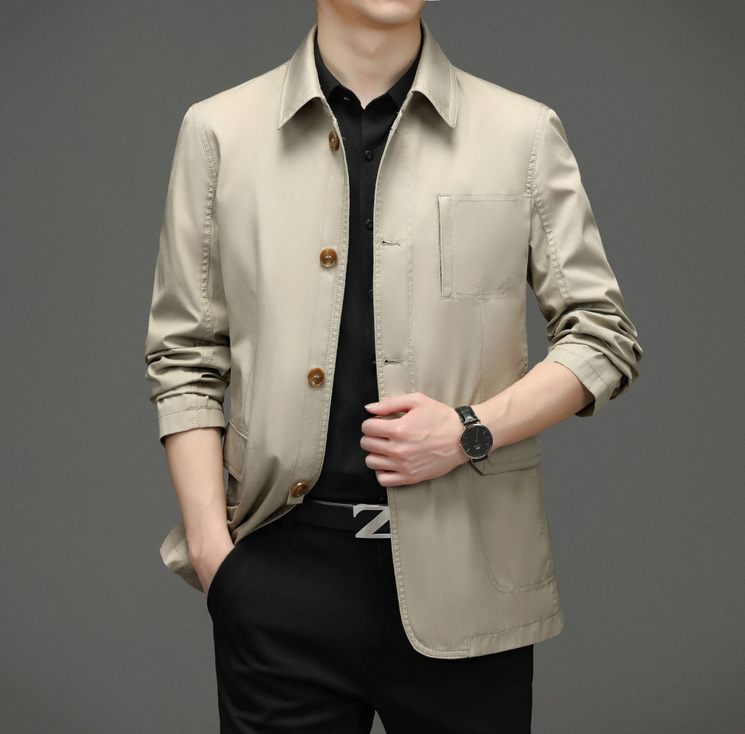 Herren elegante Übergangsjacke mit praktischen Taschen und modernem Schnitt Drune
