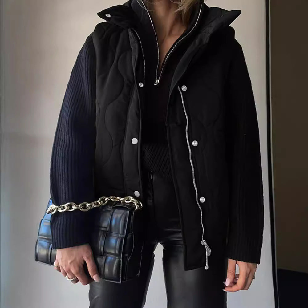 Damen Steppweste mit hohem Kragen und praktischen Taschen Drune