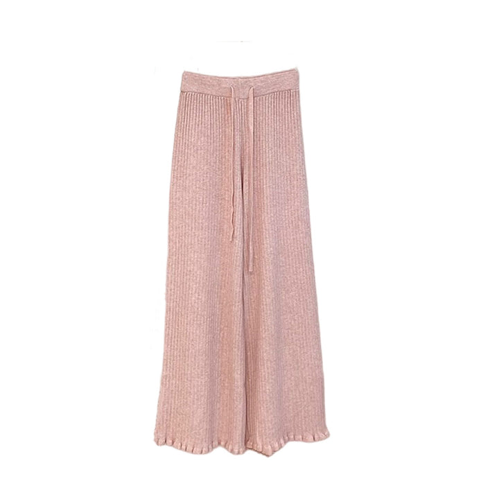 Damen Fließende Strickhose mit weichem Material und elegantem Saum Drune