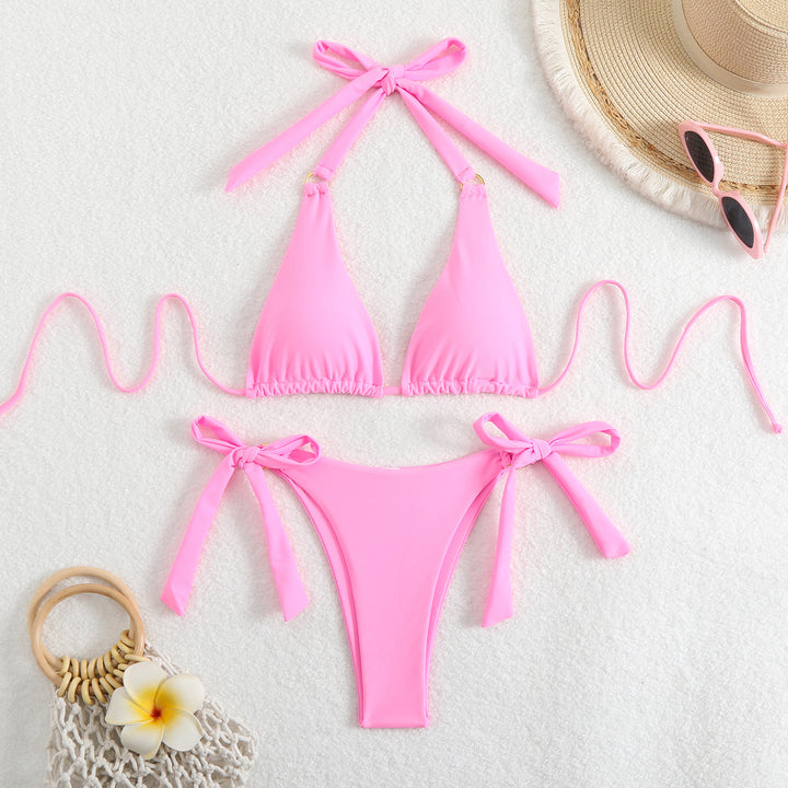 Damen Triangel-Bikini mit verstellbaren Schleifen Drune