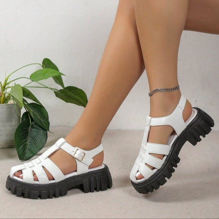 Damen Freizeit-Sandalen mit strukturiertem Obermaterial und rutschfester Sohle Drune