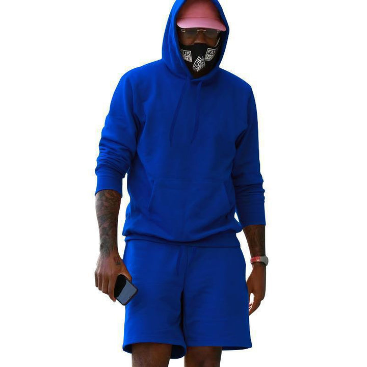 Herren sportliches Hoodie- und Shorts-Set aus hochwertigem Sweatmaterial Drune
