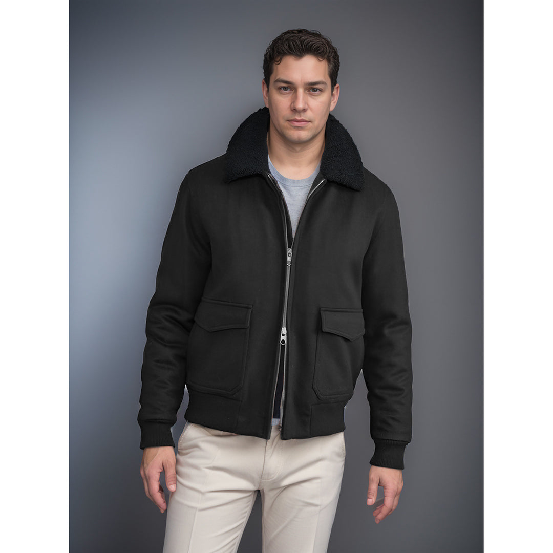 Herren warme Fleecejacke mit Stehkragen und praktischen Taschen Drune