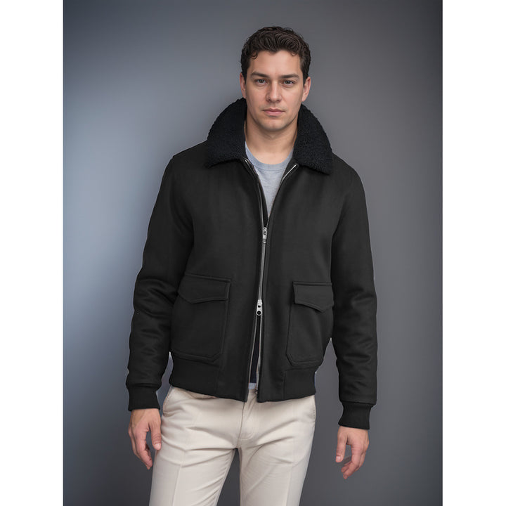 Herren warme Fleecejacke mit Stehkragen und praktischen Taschen Drune