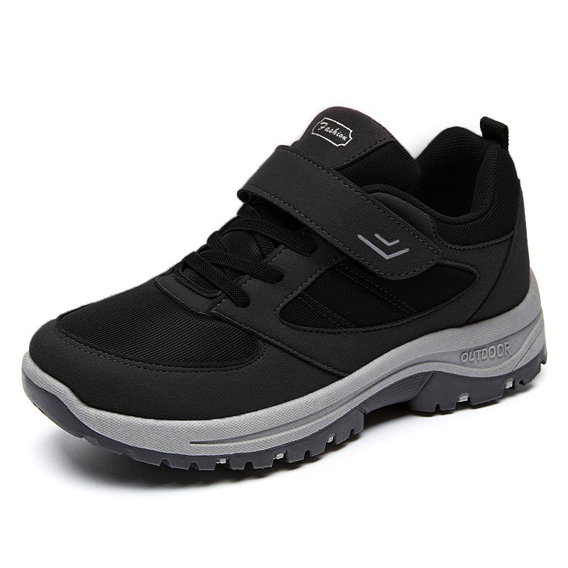 Herren nan robuste Outdoor-Sneaker mit Klettverschluss, atmungsaktivem Strickoberteil und profilierter rutschfester Sohle Drune