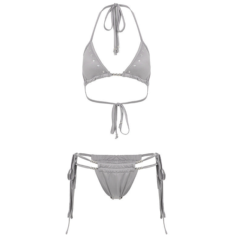 Damen Bikini-Set mit funkelnden Details und verstellbaren Trägern Drune