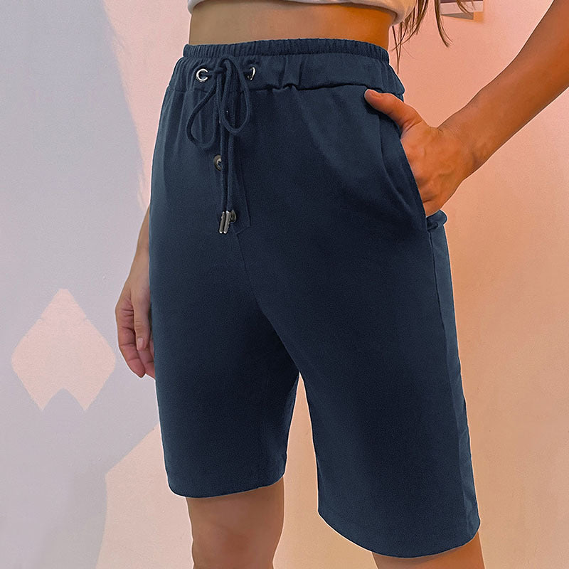 Damen Freizeit-Bermudashorts mit elastischem Bund und praktischen seitlichen Taschen Drune