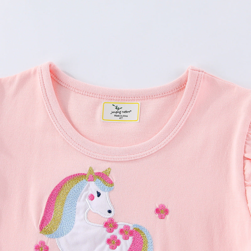 Mädchen Tüllkleid mit niedlichem Einhornmotiv Drune